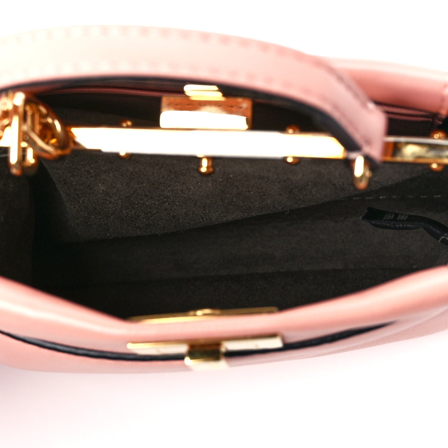 Shiny Nappa Micro Peekaboo Iconic Satchel Pink