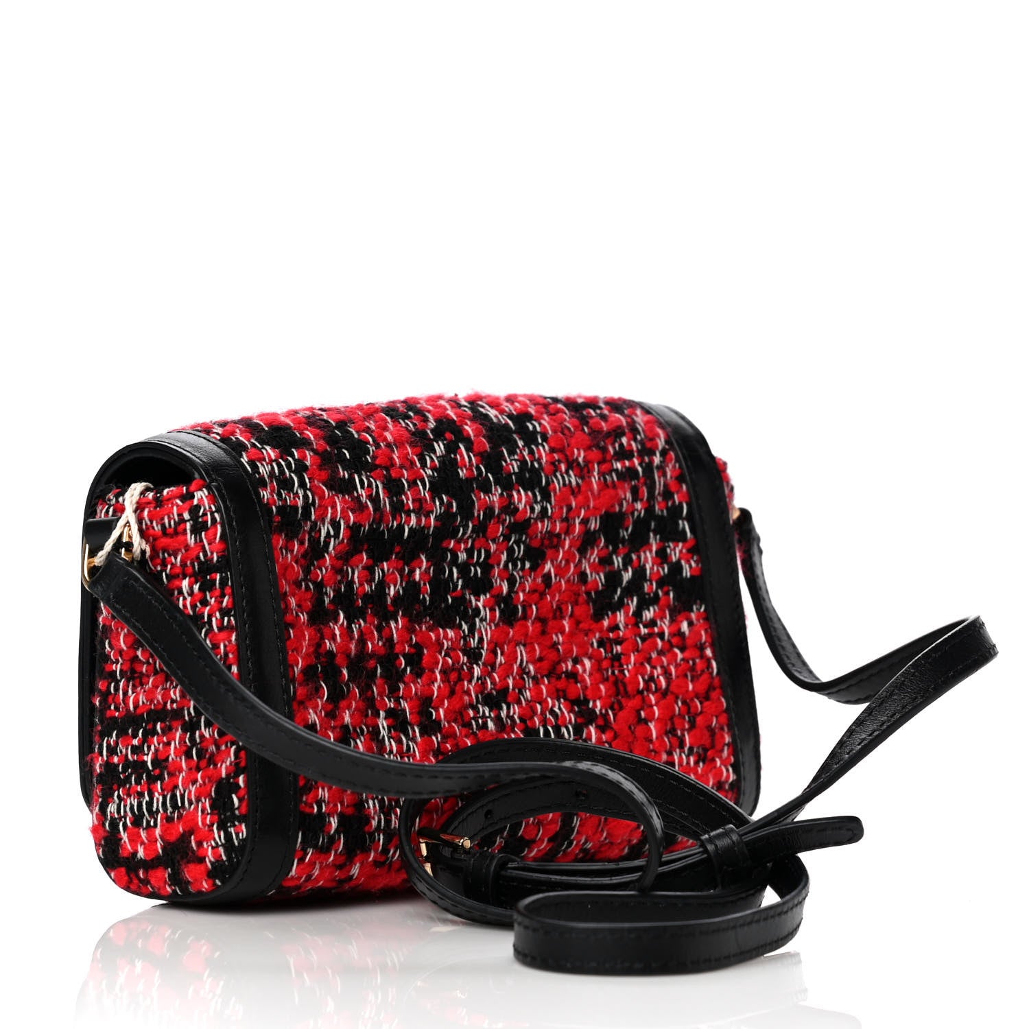 Dolce & Gabbana Tweed DG Girls Shoulder Bag Black Red 2 of 10