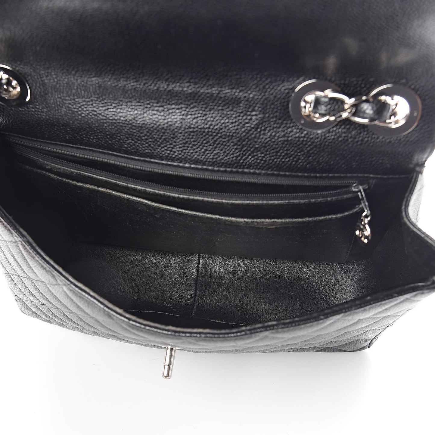 Caviar Jumbo Single Flap Black