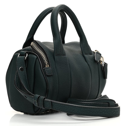Alexander Wang Pebbled Lambskin Mini Rockie Dark Green Silver Hardware 3 of 8