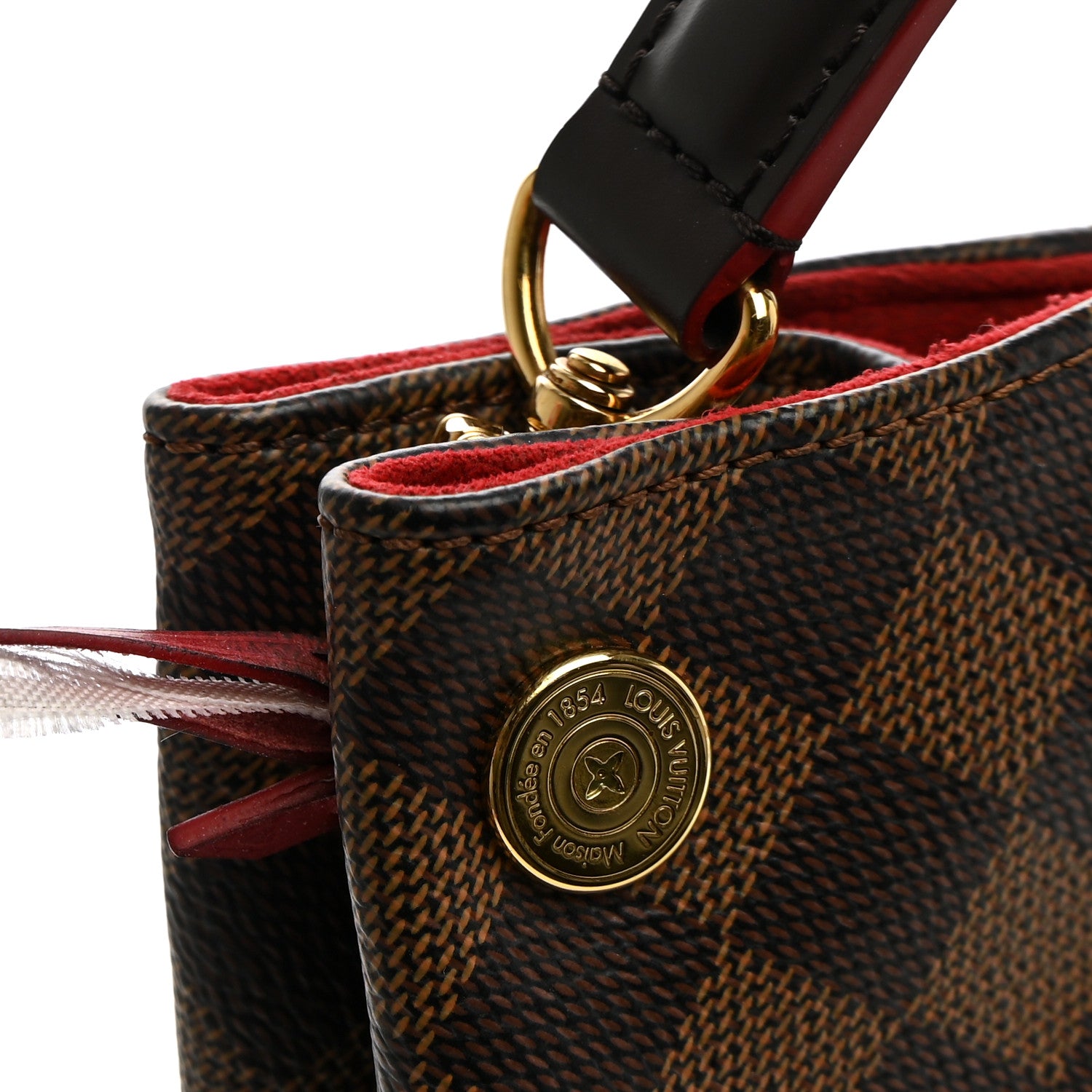 Louis Vuitton Damier Ebene Caissa Hobo Cherry 9 of 9