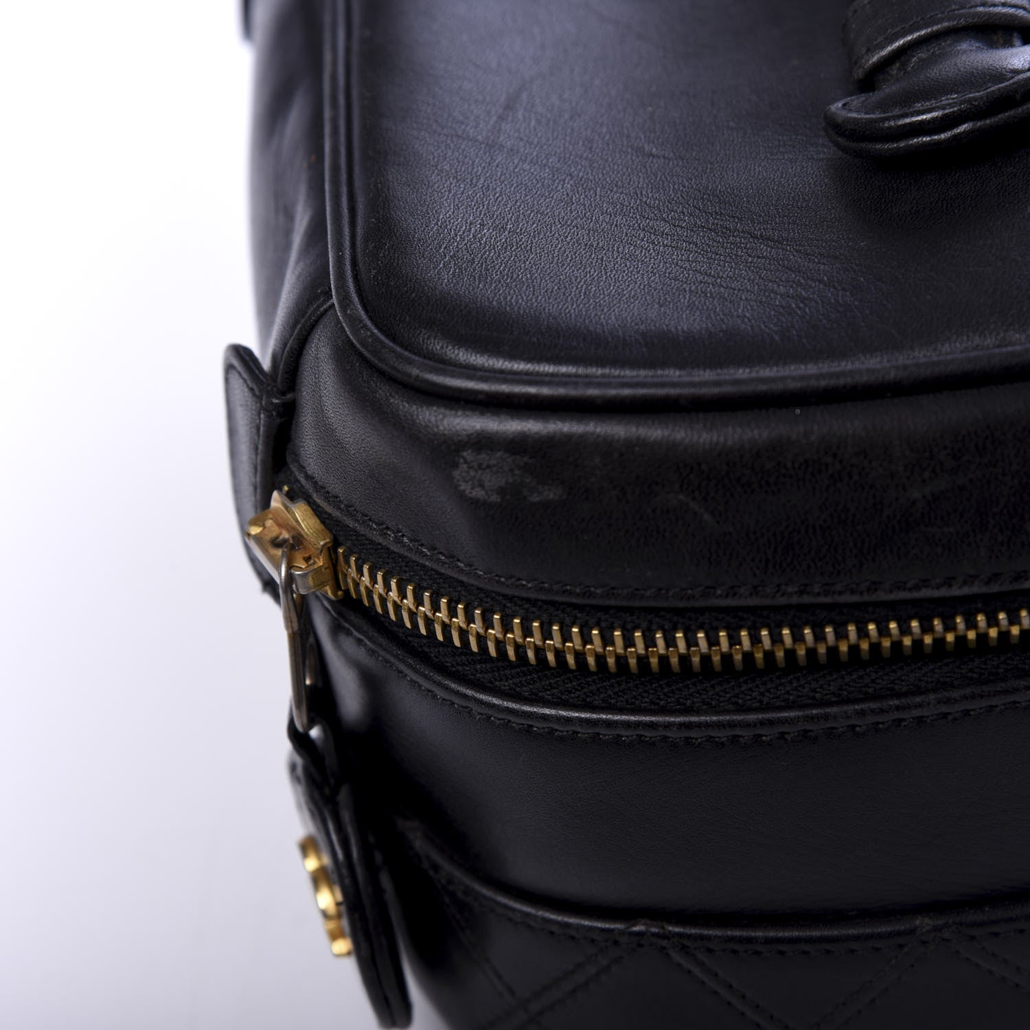 Chanel Lambskin Vanity Cosmetic Case Black 9 of 9