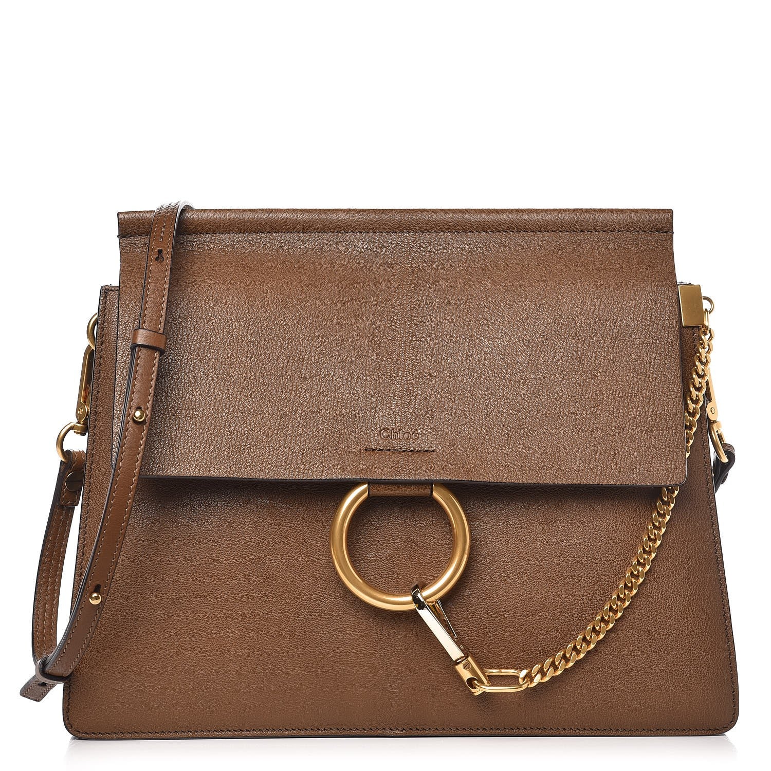 Chloe Goatskin Medium Faye Shoulder Bag Woody Khaki 1 of 7