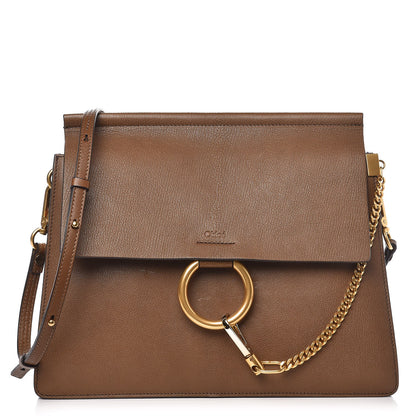 Chloe Goatskin Medium Faye Shoulder Bag Woody Khaki 1 of 7