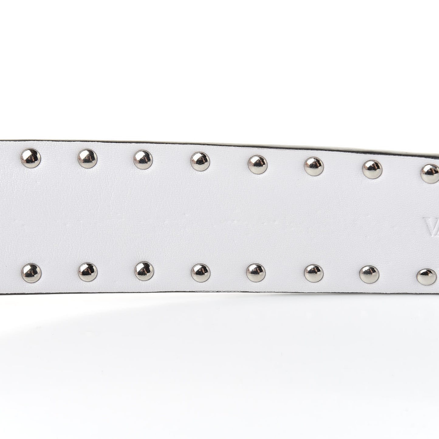 Lambskin Free Rockstud Spike Shoulder Strap Optic White