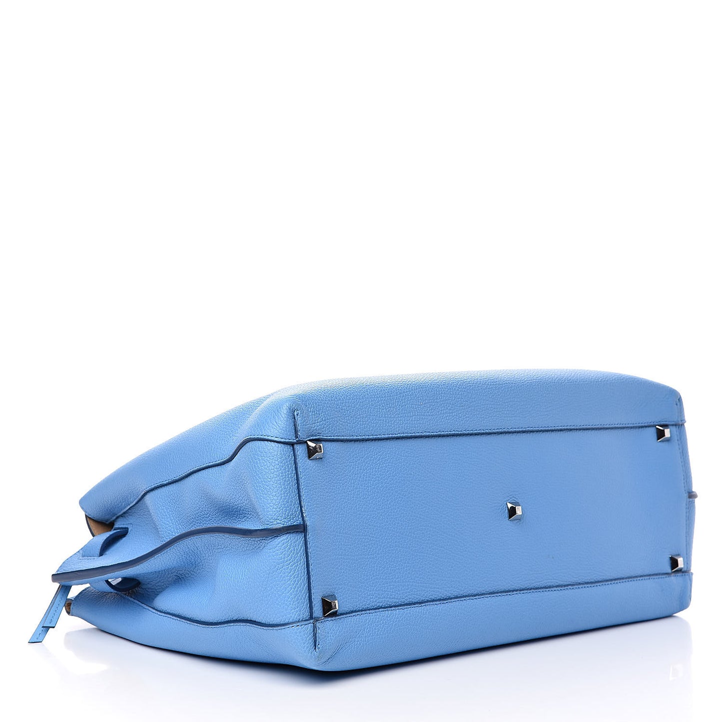 Grained Calfskin Large Milla Tote Tile Blue