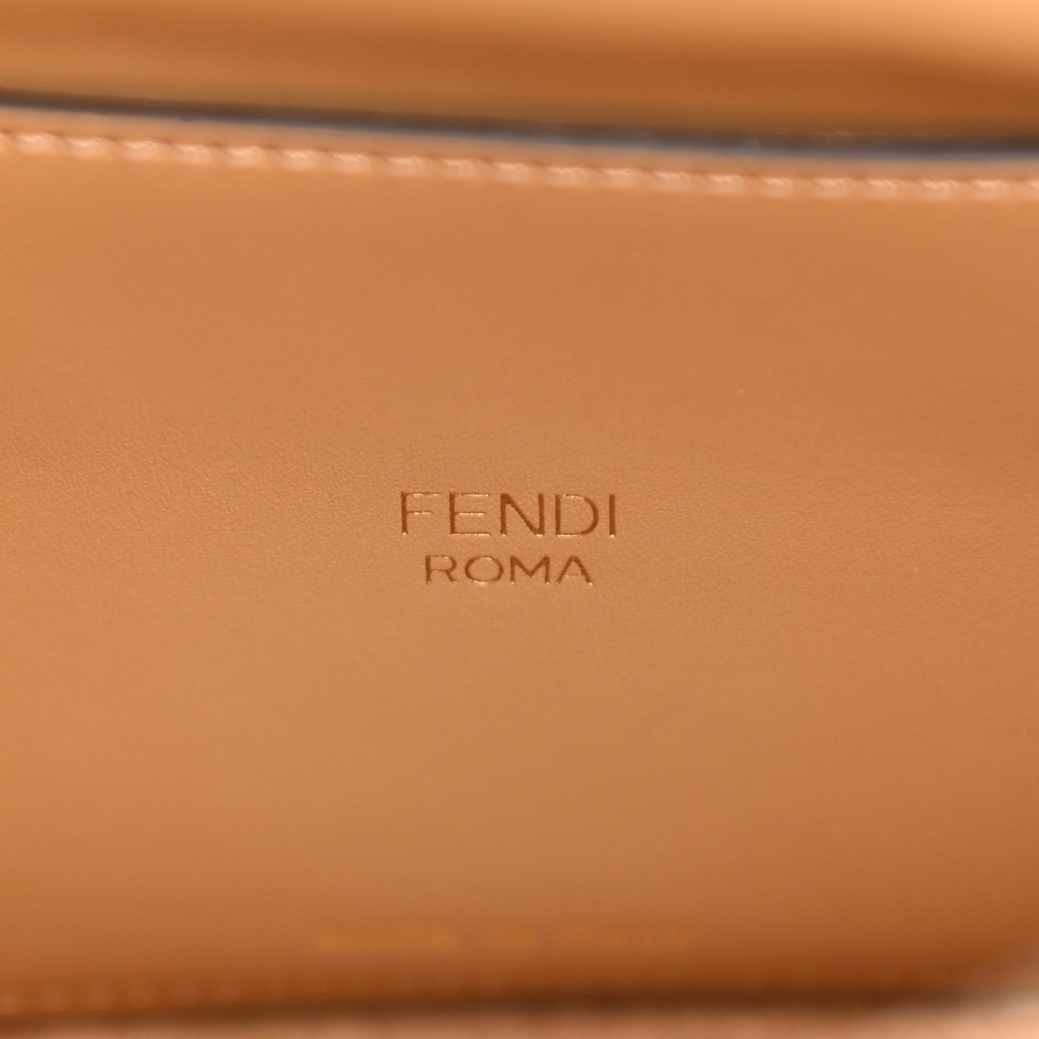 Fendi Vitello King Small Fendi Way Tote Miele Scuro 6 of 9