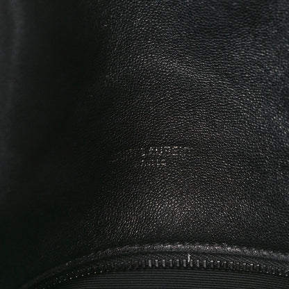 Saint Laurent Lambskin Quilted Monogram Monochrome Small Loulou Puffer Chain Satchel Black 7 of 11