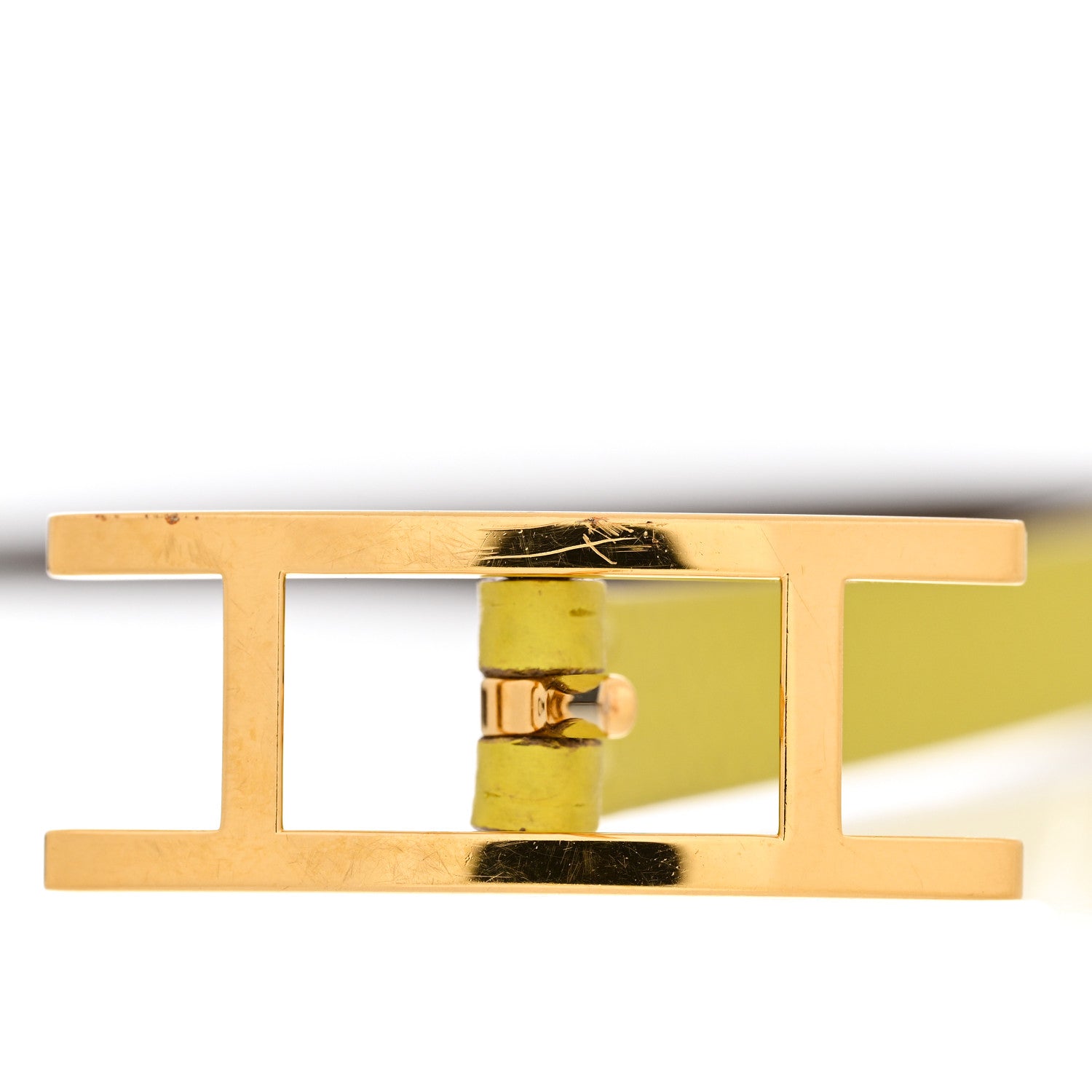 Hermes Epsom Swift Behapi Double Tour Bracelet XS Lime Etoupe 5 of 6