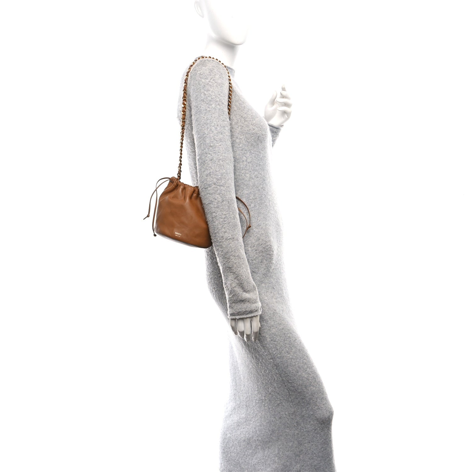 Khaite Smooth Calfskin Aria Bucket Bag Brown 2 of 9