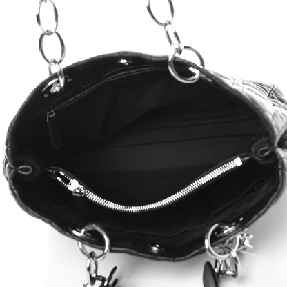 Christian Dior Lambskin Cannage Small Dior Soft Shopping Tote Black 5 of 8