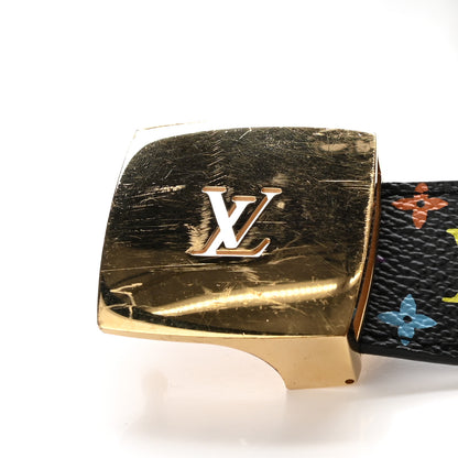 Louis Vuitton Monogram Multicolor LV Cut Reversible Belt 85 34 Black 6 of 6