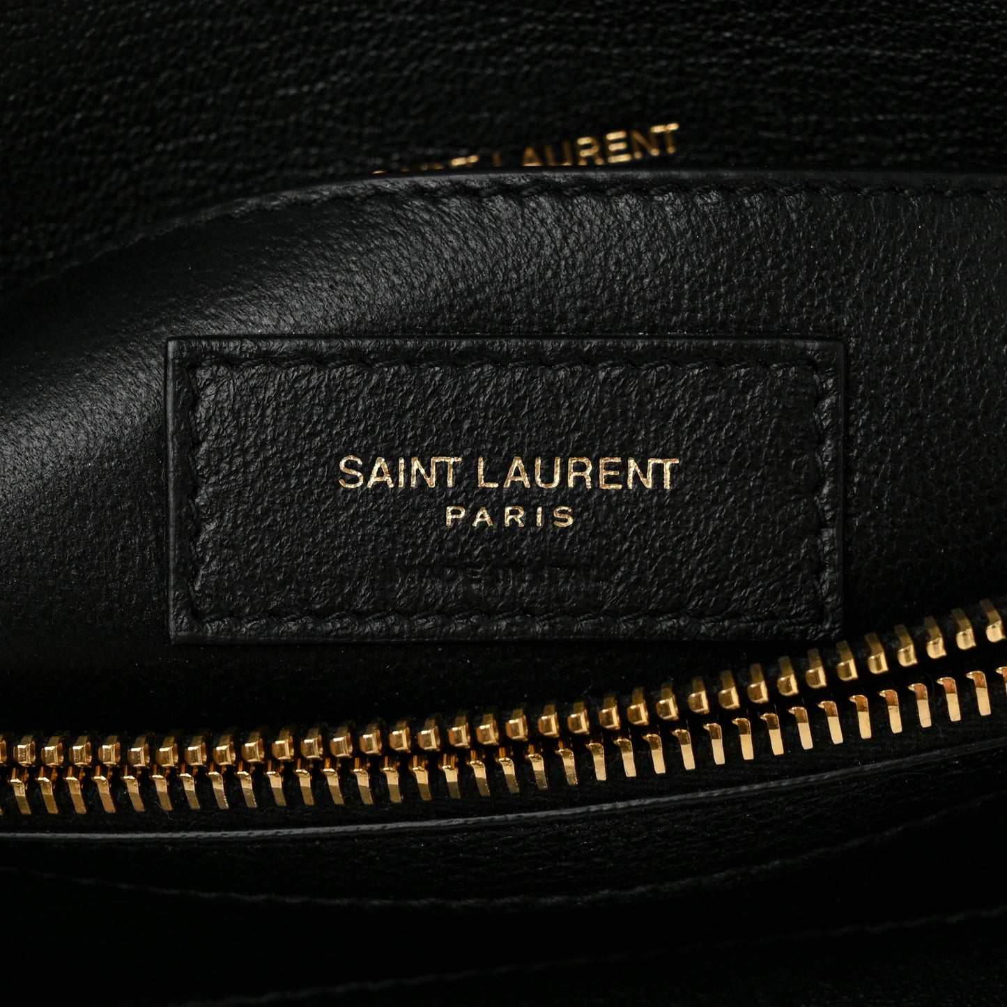 Sheepskin Matelasse Chevron Monogram Medium College Bag Black