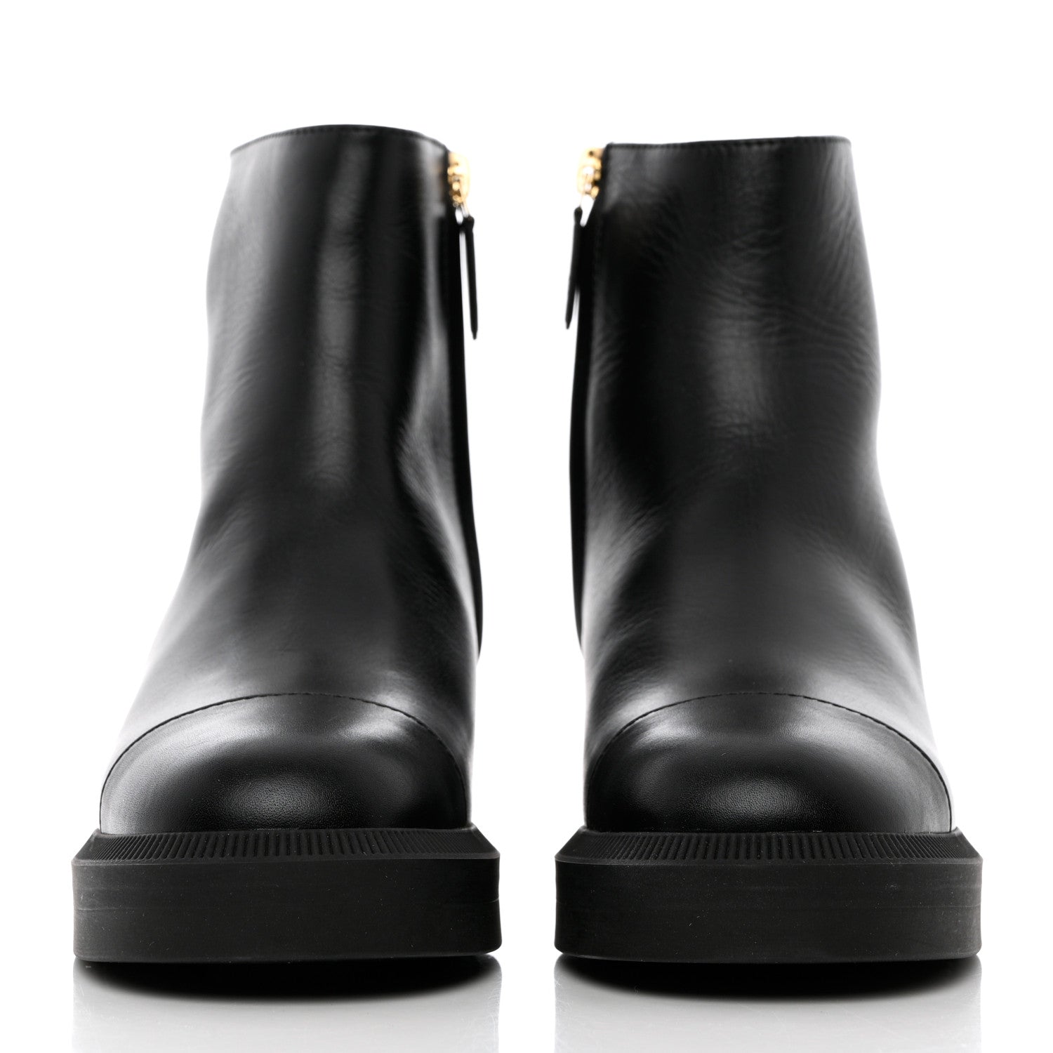 Chanel Calfskin Logo Boots 35 Black 2 of 13