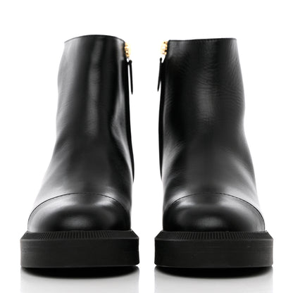 Chanel Calfskin Logo Boots 35 Black 2 of 13