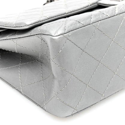 Chanel Metallic Aged Calfskin Quilted 2.55 Reissue 226 Flap Silver 9 of 10