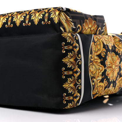 Fendi X VERSACE Silk Vitello Fendace FF Baroque Backpack Tobacco Black Gold 8 of 8