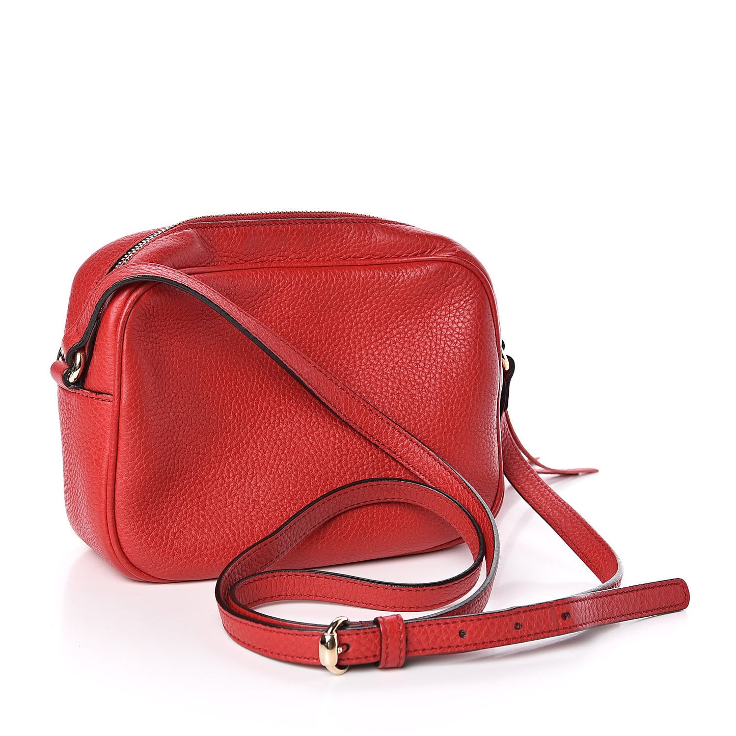 Pebbled Calfskin Small Soho Disco Bag Tabasco Red