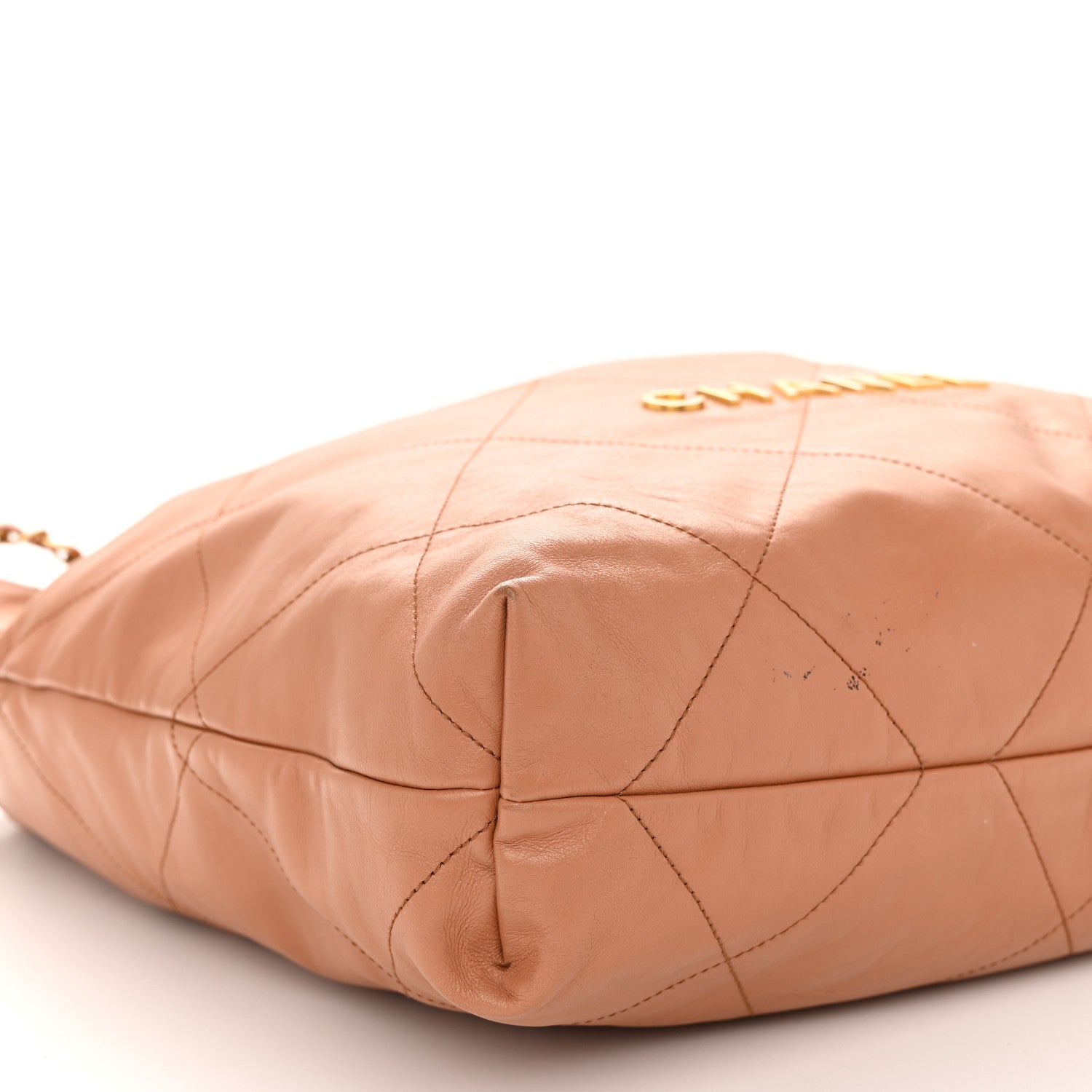 Chanel Shiny Calfskin Quilted Chanel 22 Camel 10 of 13