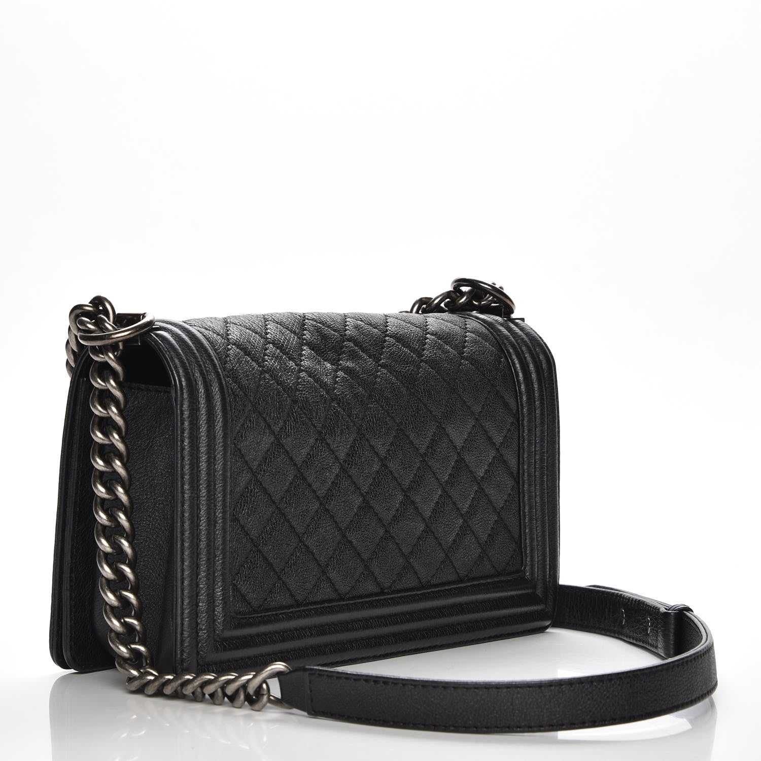 Chanel Calfskin Quilted Medium Boy Flap Black 3 of 9
