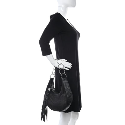Chanel Mesh Calfskin Sport Tassel Hobo Black 2 of 13
