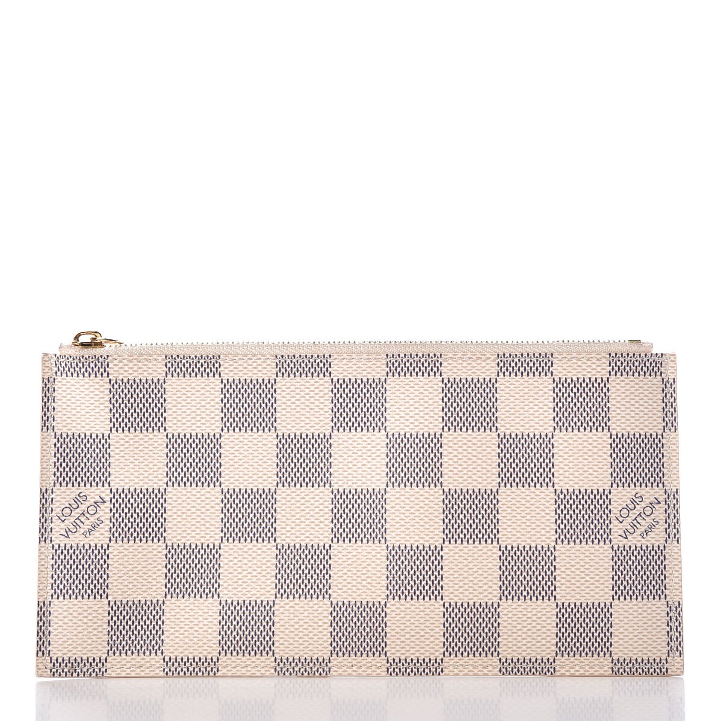 Damier Azur Felicie Chain Wallet Zippered Insert Rose Ballerine