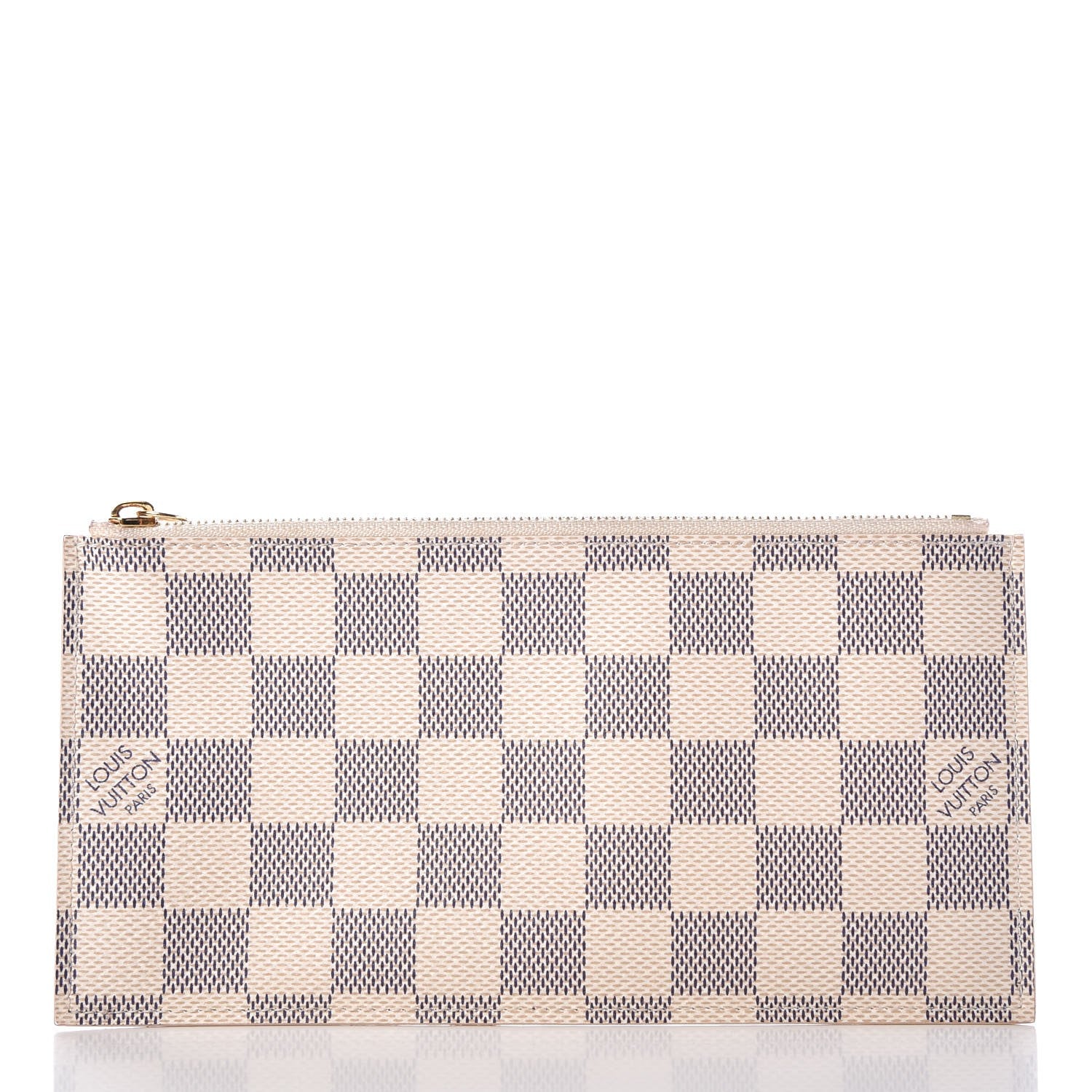 Louis Vuitton Damier Azur Felicie Chain Wallet Zippered Insert Rose Ballerine 1 of 11