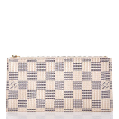 Louis Vuitton Damier Azur Felicie Chain Wallet Zippered Insert Rose Ballerine 1 of 11