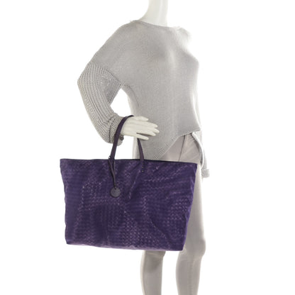 Bottega Veneta Nylon Intrecciolusion Maxi Tote Plum 2 of 8