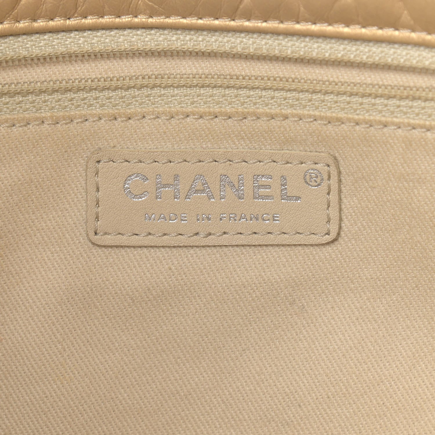 Chanel Metallic Aged Calfskin Quilted Reissue 2.55 Tote Light Gold 6 of 13