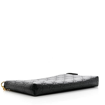 Gucci Guccissima Signature Wrist Wallet Black 4 of 9