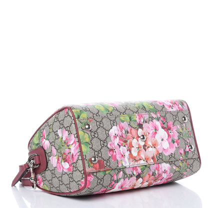 Gucci GG Supreme Monogram Blooms Small Boston Beige Multicolor Dry Rose 4 of 10