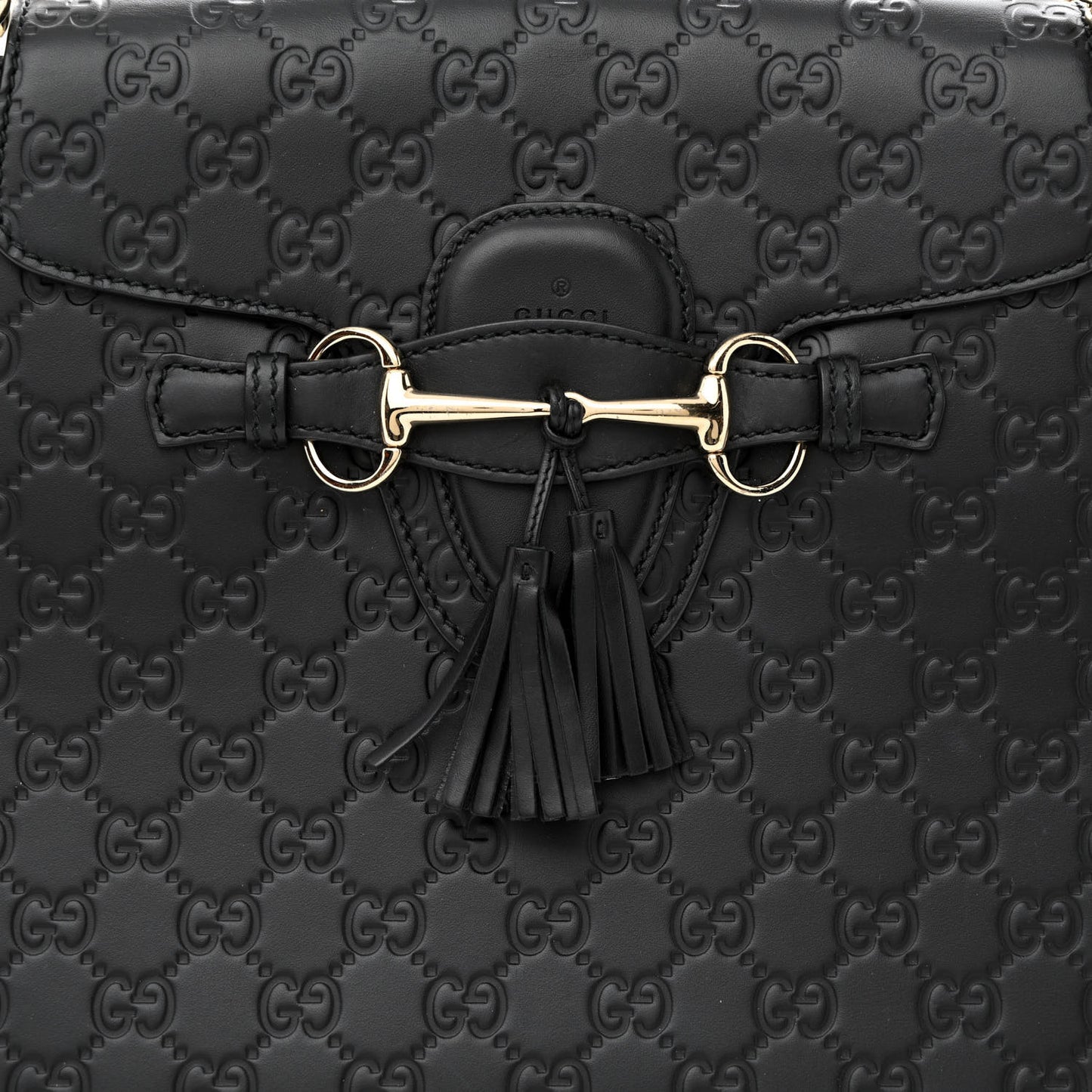 Guccissima Large Emily Chain Shoulder Bag Black