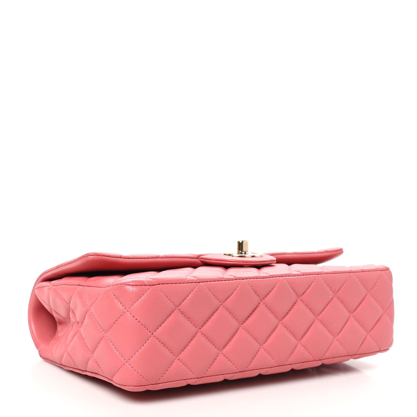 Lambskin Quilted Valentine Charms Medium Single Flap Pink