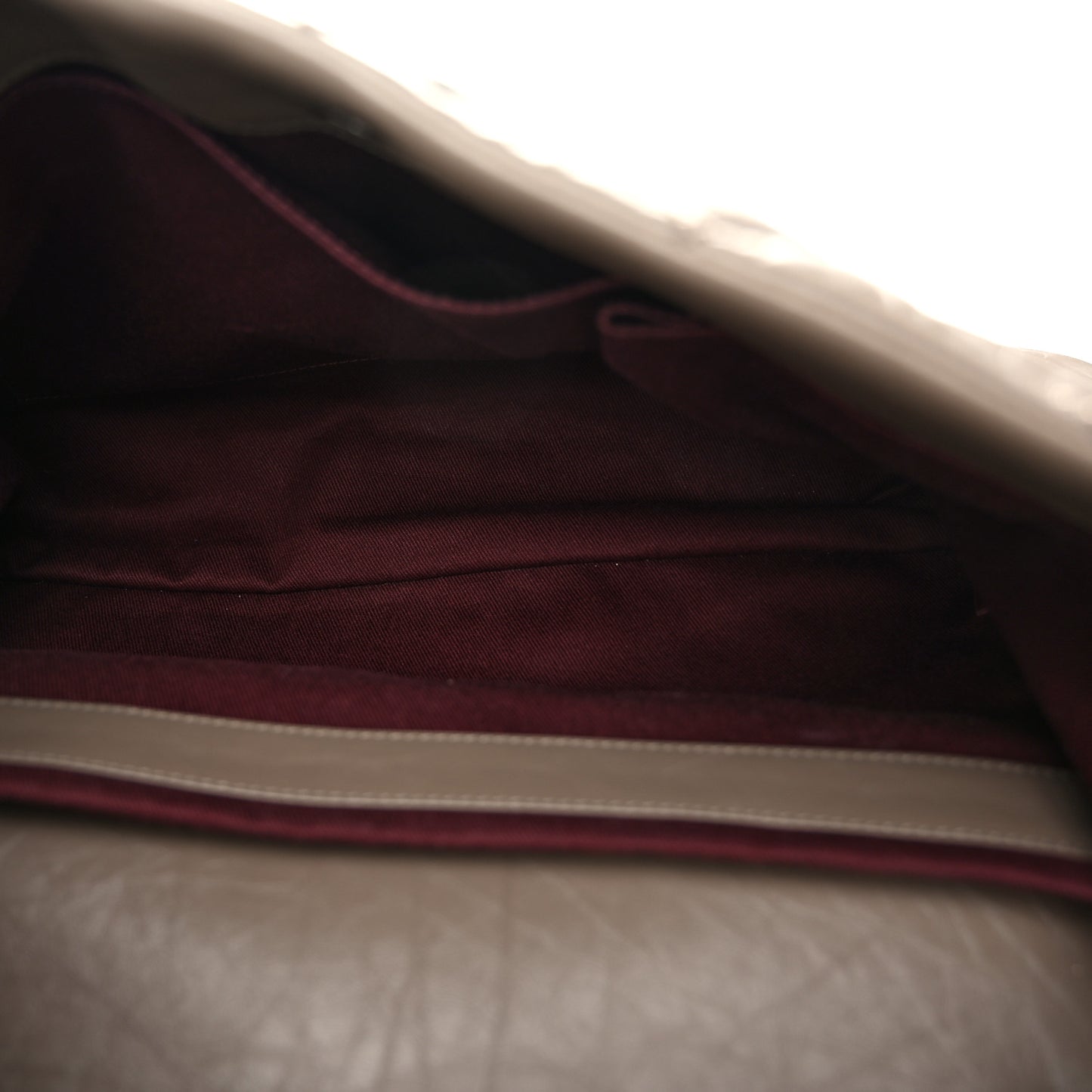 Aged Calfskin Tweed Large Quilted Portobello Tote Grey