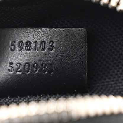 Gucci GG Supreme Monogram Appia Calfskin Web Small Camera Messenger Bag Black Grey Black Grey 7 of 13