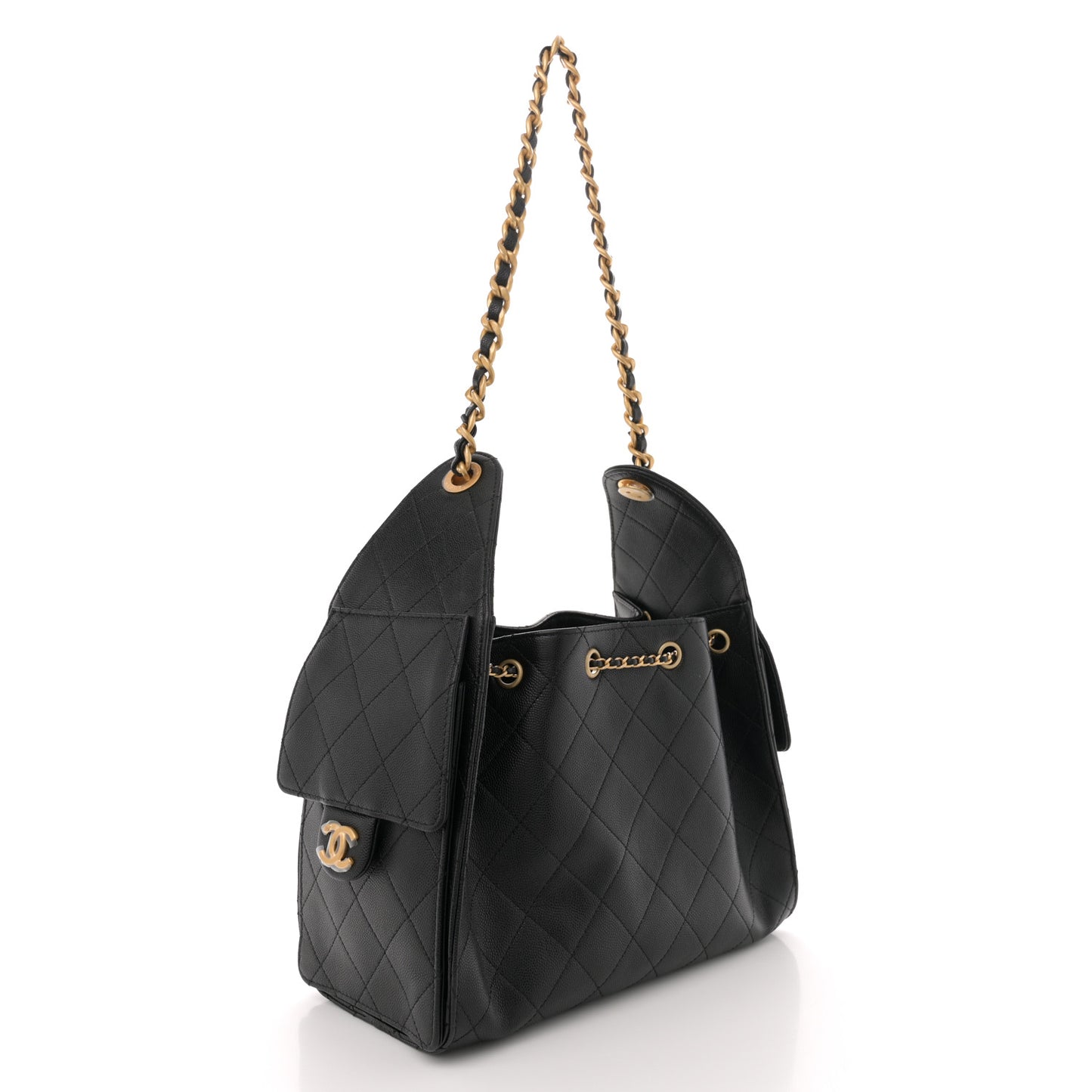 Caviar Quilted Small Chanel 25 Handbag Black
