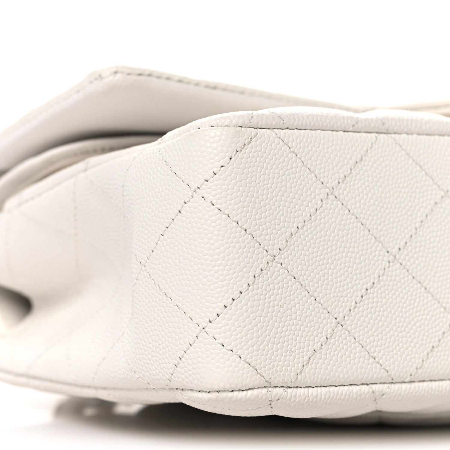 Chanel Caviar Quilted Medium Double Flap White 9 of 11