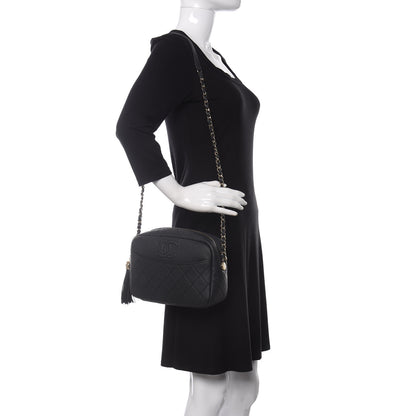Chanel Caviar Quilted Medium Coco Tassel Camera Case Black 2 of 10