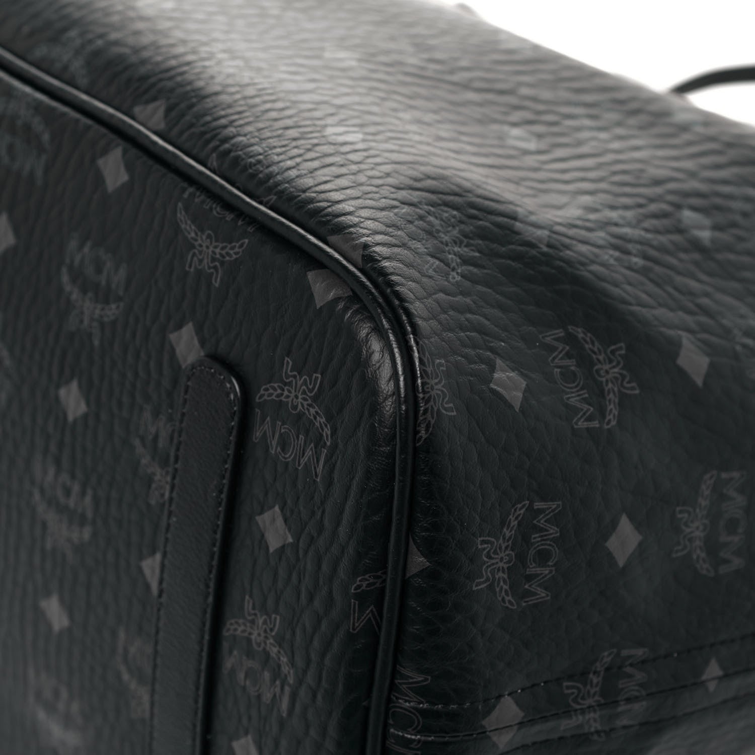 MCM Visetos Large Liz Reversible Shopper Tote Black 9 of 19