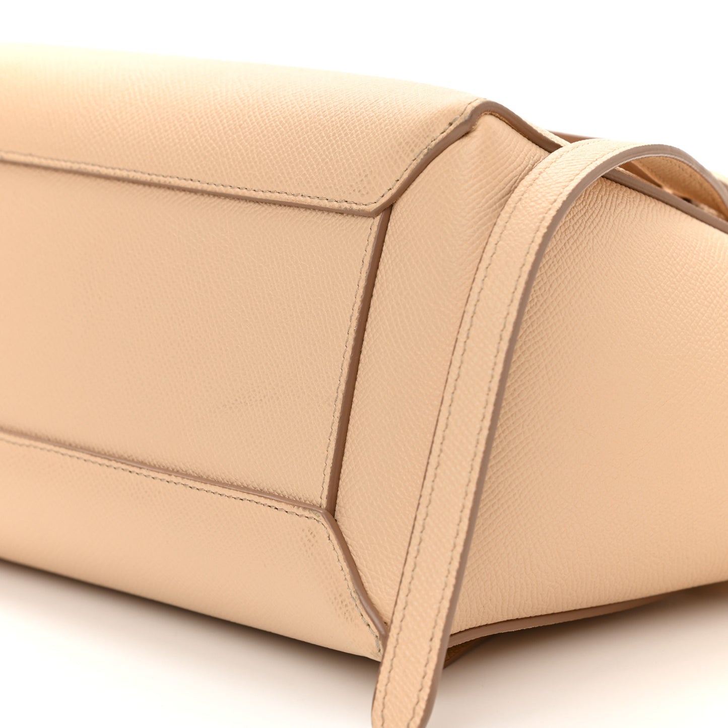Grained Calfskin Micro Belt Bag Nude