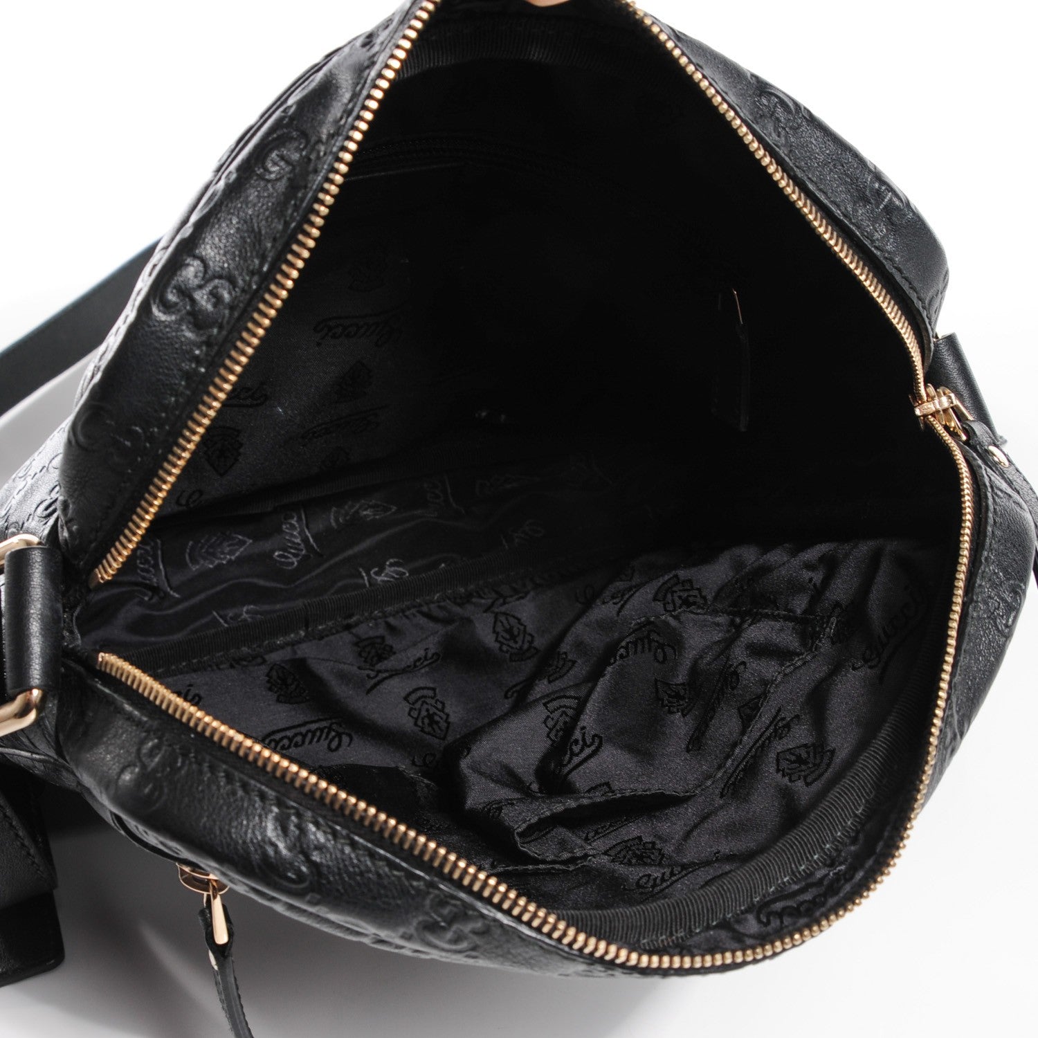 Gucci Guccissima Medium Shoulder Bag Black 7 of 7
