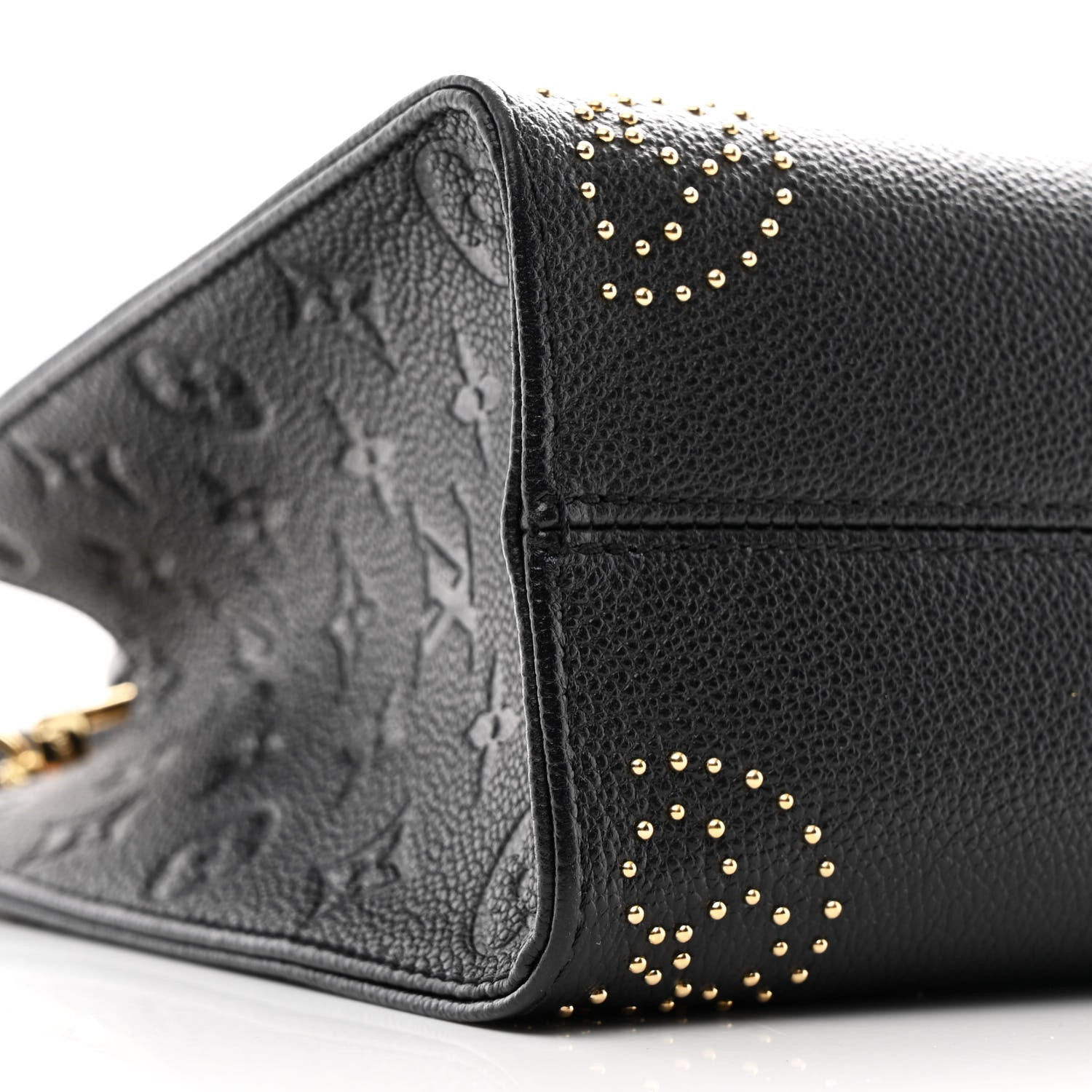 Louis Vuitton Grained Calfskin Studded Monogram Giant Onthego PM Black 8 of 10