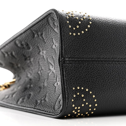 Louis Vuitton Grained Calfskin Studded Monogram Giant Onthego PM Black 8 of 10