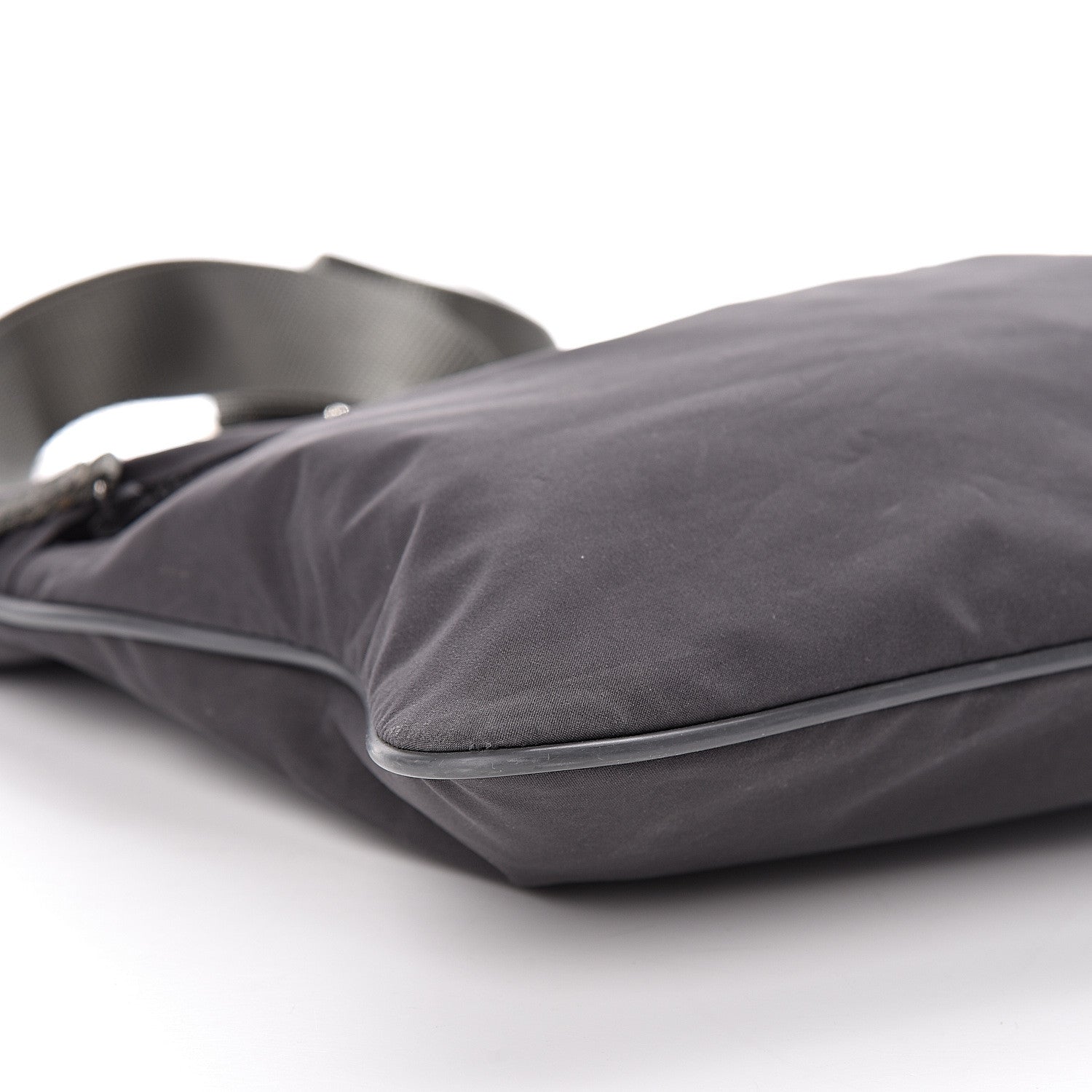 Prada Tessuto Nylon Flat Messenger Bag Grey 10 of 11
