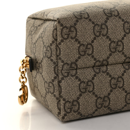 Gucci Soft GG Supreme Monogram Calfskin Medium Ophidia Cosmetic Case Beige Ebony New Acero 9 of 10