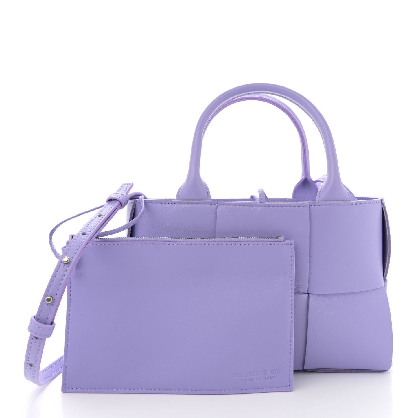 Nappa Maxi Intreccio Mini Arco Tote Wisteria