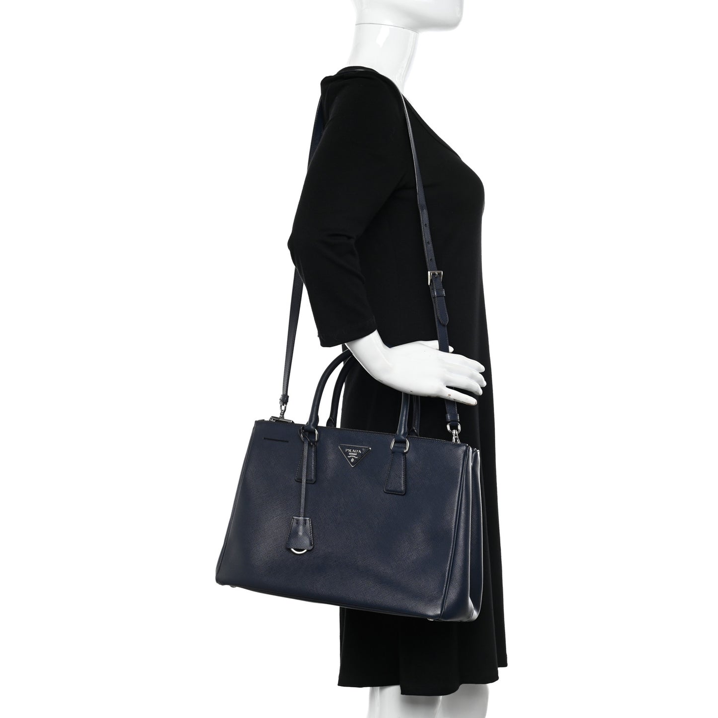 Saffiano Medium Galleria Double Zip Tote Baltico