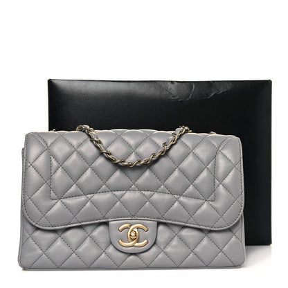 Chanel Lambskin Quilted Medium Mademoiselle Chic Flap Gris 16 of 16