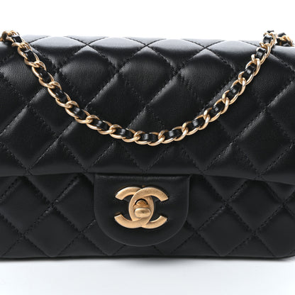 Chanel Lambskin Quilted Mini Rectangular Pearl Crush Flap Black 8 of 10
